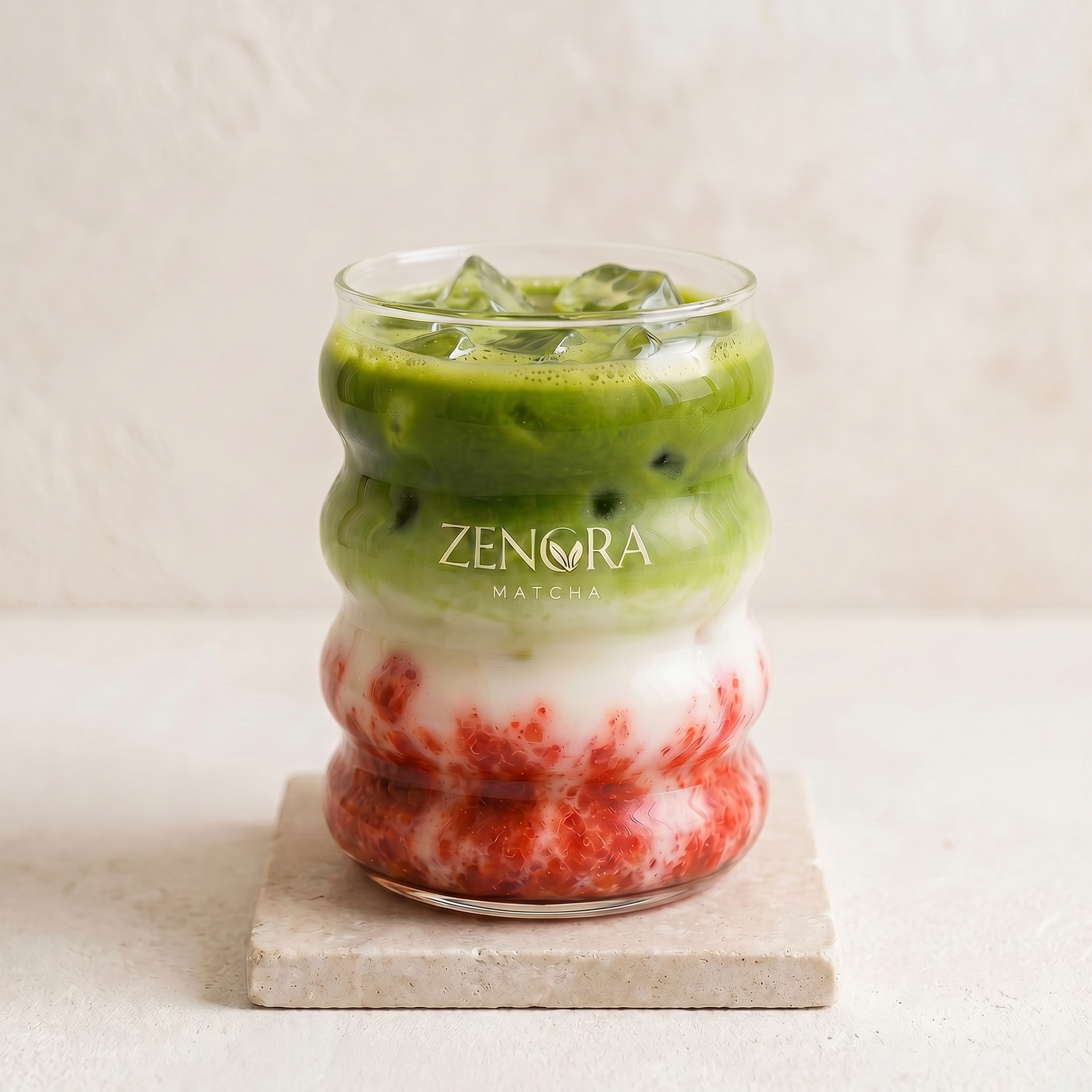 Iced matcha latte